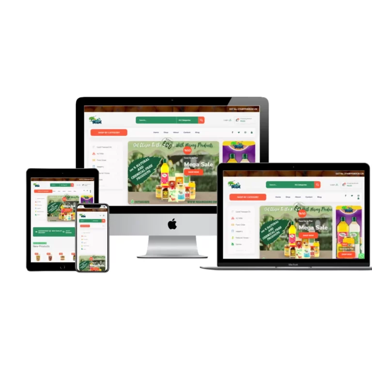 Ecommerce shop website design