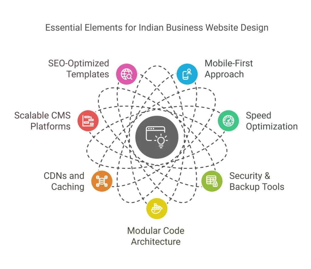 From Startup to Scale-Up: Scalable Website Design India Done Right 4 Indian business website design features