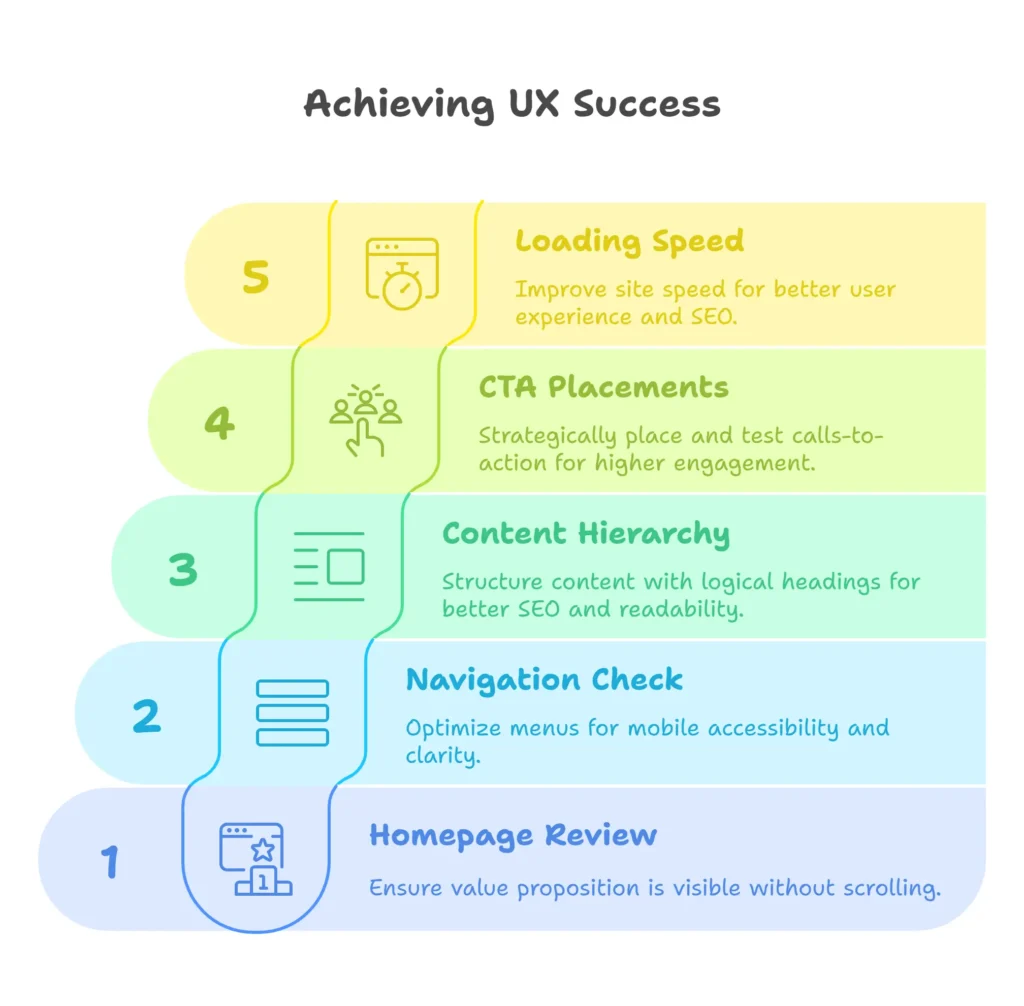 How UX UI Design Business Success Starts with Smart Conversions & SEO Enhancements 4 UX UI design business success steps